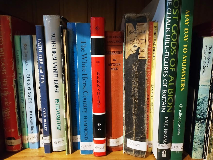 Close up of some of the books collection